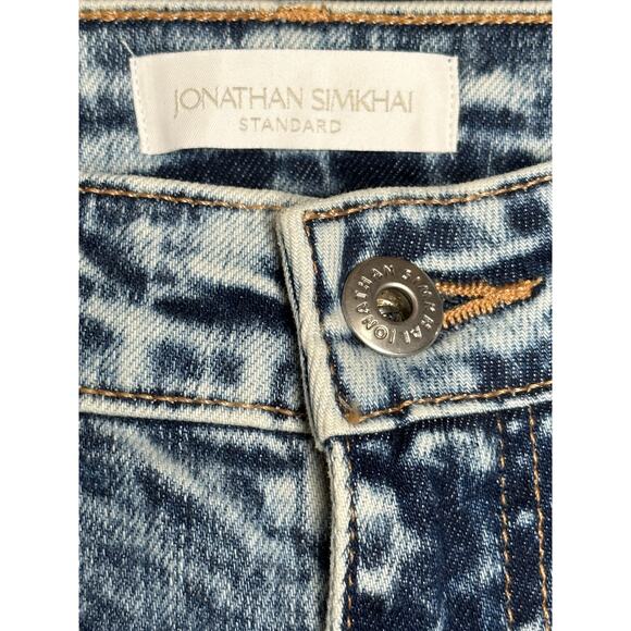 Jonathan Simkhai Standard River High Rise Straight Leg Jeans in Light Laurel 29 - Picture 2 of 8